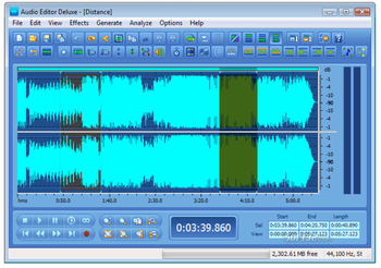 Audio Editor Deluxe 2009 screenshot 2