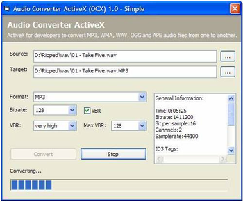 Audio Encoder Decoder ActiveX (OCX) screenshot