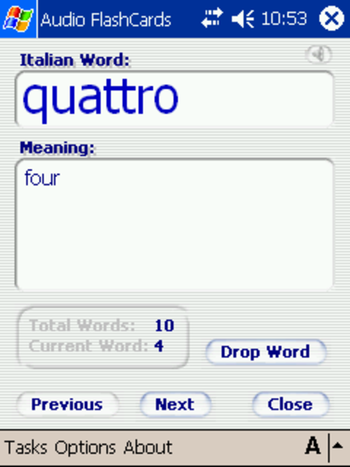 Audio FlashCards (Italian) screenshot 2