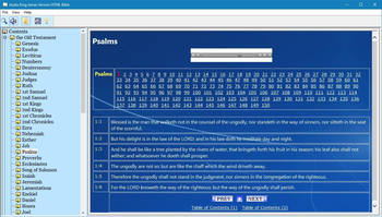 Audio King James Version HTML Bible screenshot