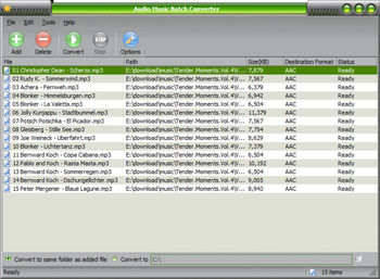 Audio Music Batch Converter screenshot