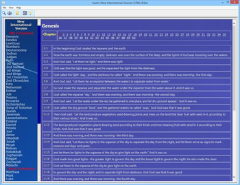 Audio New International Version HTML Bible screenshot