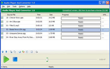 Audio Player and Converter screenshot