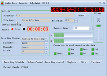 Audio Power Record and Scheduled screenshot