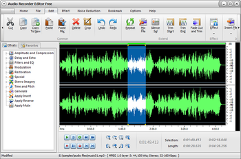 Audio Recorder Editor Free screenshot