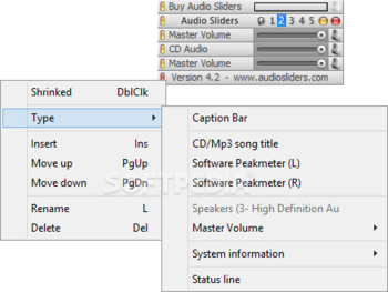 Audio Sliders screenshot