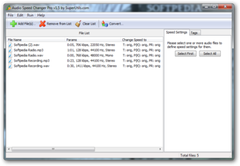 Audio Speed Changer Pro screenshot