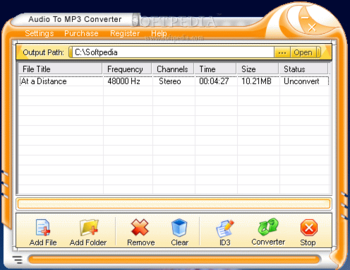 Audio To MP3 Converter screenshot