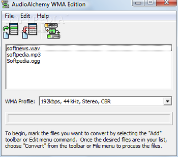 AudioAlchemy WMA Edition screenshot