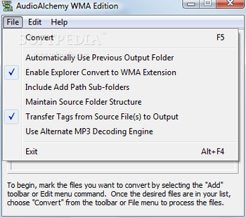 AudioAlchemy WMA Edition screenshot 2