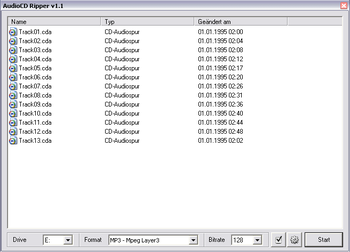 AudioCD Ripper screenshot