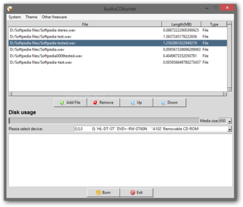 AudioCDburner screenshot