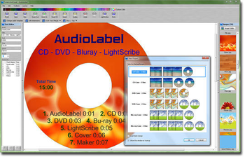 AudioLabel CD/DVD Cover Maker screenshot