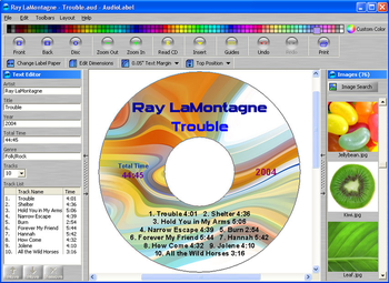 AudioLabel CD/DVD/LightScribe Labeler screenshot