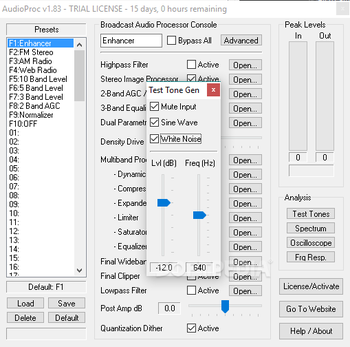 AudioProc screenshot 2