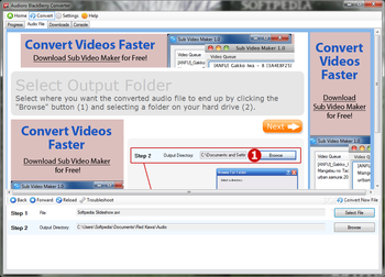 Audioro BlackBerry Converter screenshot