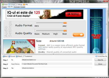 Audioro iPhone 3G Converter screenshot 2