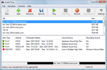 AudioTime Scheduled Audio Recorder screenshot