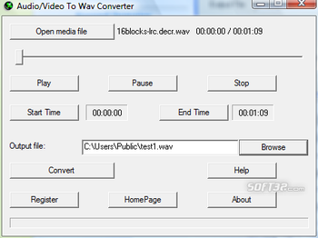 Audio/Video To Wav Converter screenshot 2