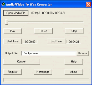 Audio/Video To Wav Converter screenshot 3