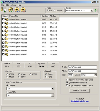 AudioVideoSoft RapidRip screenshot