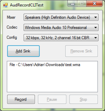 AudRecord screenshot