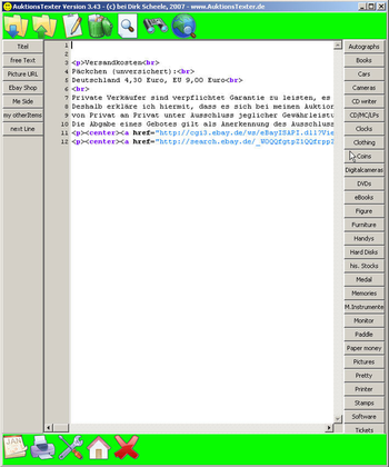 AuktionsTexter screenshot
