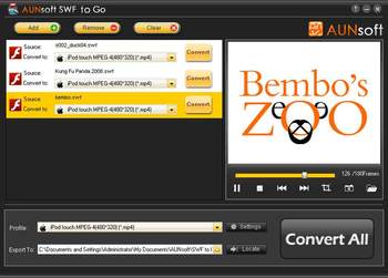 Aunsoft SWF to Go screenshot 2