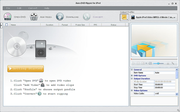 Aura DVD Ripper for iPod screenshot