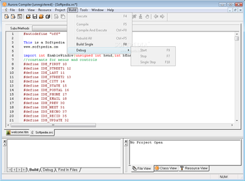 Aurora Compiler screenshot 2