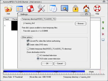 Aurora MPEG To DVD Burner screenshot 5