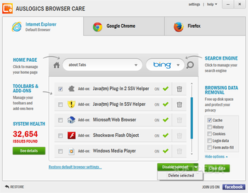 Auslogics Browser Care screenshot 2