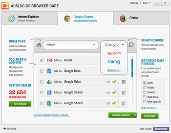 Auslogics Browser Care screenshot 3