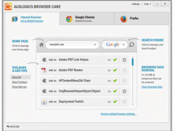 Auslogics Browser Care screenshot