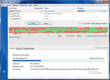 Auslogics Disk Defrag screenshot 2