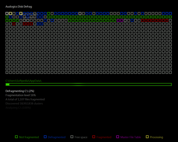 Auslogics Disk Defrag Screen Saver screenshot