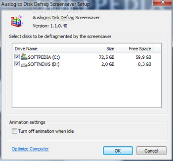 Auslogics Disk Defrag Screen Saver screenshot 2