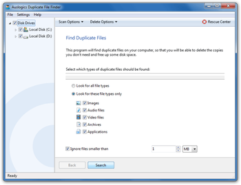 Auslogics Duplicate File Finder screenshot
