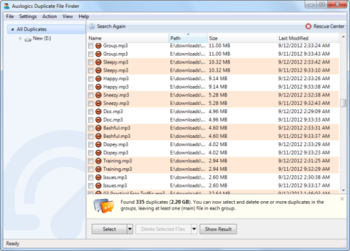 Auslogics Duplicate File Finder screenshot