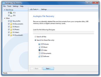 Auslogics Emergency Recovery screenshot