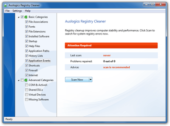 Auslogics Registry Cleaner screenshot