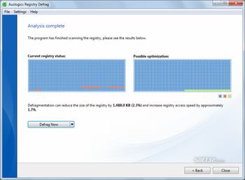 Auslogics Registry Defrag screenshot 2