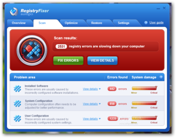 AusLogics RegistryFixer screenshot 2