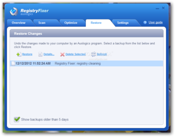 AusLogics RegistryFixer screenshot 4
