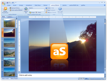 authorSTREAM Desktop - PowerPoint Add-in screenshot 2