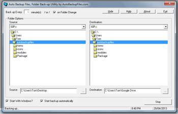 Auto Backup Files screenshot