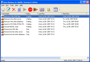 Auto Backup for MySQL Standard Edition screenshot
