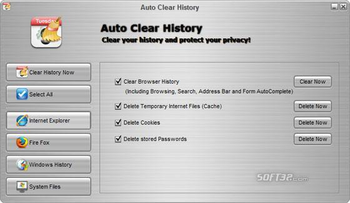 Auto Clear History screenshot