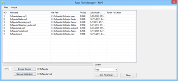 Auto File Manager - MP3 screenshot
