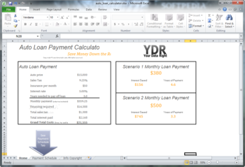 Auto Loan Payment Calculator screenshot